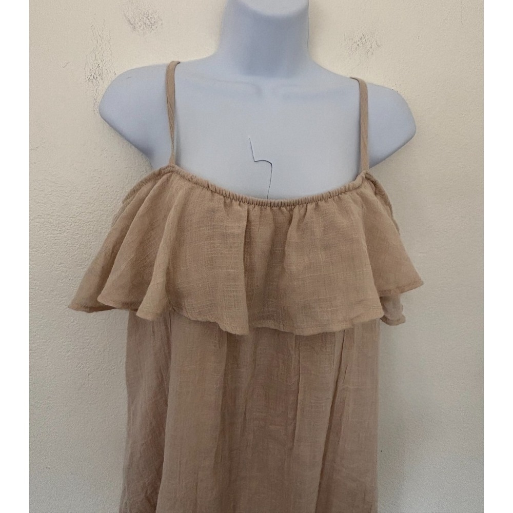 Jody California Ruffle Dress Medium Crinkle Gauze Cottage Boho Romantic Fairy - Picture 3 of 15